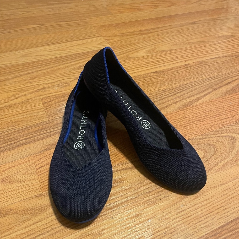 Rothy's Blue Flats Comfortable Knit Loafers